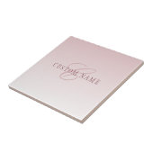 エレガントレタリング&モノグラム | バラグラデーション タイル (側面)