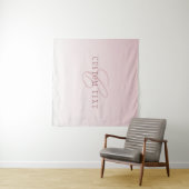 エレガントレタリング&モノグラム | バラグラデーション タペストリー (インサイチュ(横))