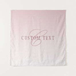 エレガントレタリング&モノグラム | バラグラデーション タペストリー