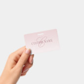 エレガントレタリング&モノグラム | バラグラデーション バッジ (Handheld)