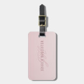 エレガントレタリング&モノグラム | バラグラデーション ラゲッジタグ (正面縦)