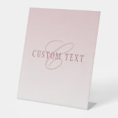 エレガントレタリング&モノグラム | バラグラデーション 台座サイン (正面)