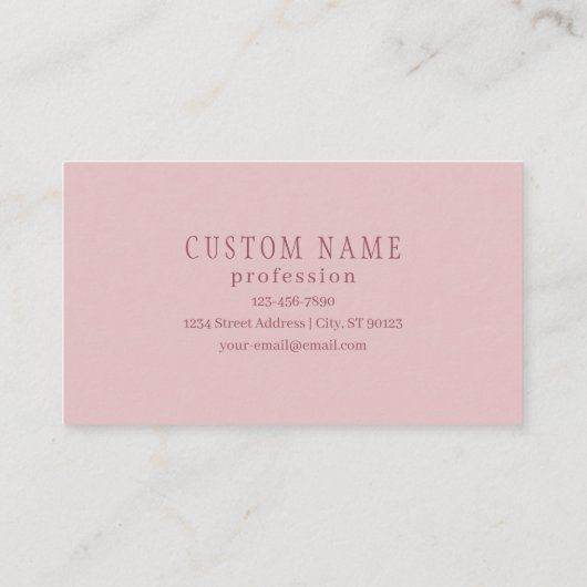 エレガントレタリング&モノグラム | バラグラデーション 名刺 (裏面)