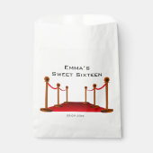 エレガントレッドカーペットスウィート16thバースデーパーティー フェイバーバッグ (正面)