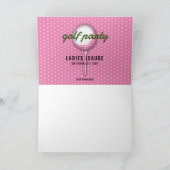 エレガントレディースゴルフパーティーデザイン 招待状 (内部)