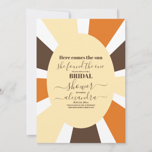 エレガントレトロこ来このサンブライダルシャワー 招待状 (正面)