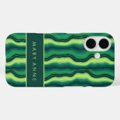 エレガントレトロの縦波ストライプ線 Case-Mate iPhoneケース (裏面 (横))