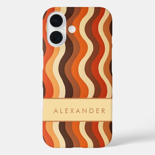 エレガントレトロの縦波ストライプ線 Case-Mate iPhoneケース (裏面)