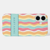 エレガントレトロの縦波ストライプ線 Case-Mate iPhoneケース (裏面 (横))