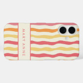 エレガントレトロの縦波ストライプ線 Case-Mate iPhoneケース (裏面 (横))