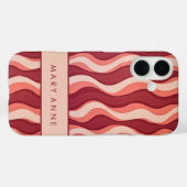 エレガントレトロの縦波ストライプ線 Case-Mate iPhoneケース (裏面 (横))