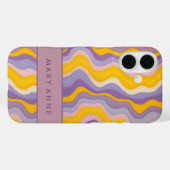 エレガントレトロの縦波ストライプ線 Case-Mate iPhoneケース (裏面 (横))