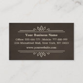 エレガントレトロはさみ美容師理容師店 名刺 (裏面)