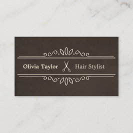 エレガントレトロはさみ美容師理容師店 名刺