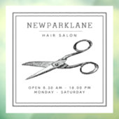 エレガントレトロはさみ – ヘアサミニマルロン ウィンドウサイン (シート3)