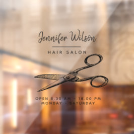 エレガントレトロはさみ – ヘアサミニマルロン ウィンドウサイン