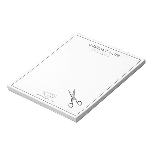 エレガントレトロはさみ – ヘアサミニマルロン ノートパッド (回転)