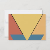 エレガントレトロアールデコグルーヴィチッモダンク結婚ス 出欠カード (裏面)