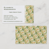 エレガントレトロアールデコ金ゴールドと緑の熱帯 名刺 (正面/裏面)