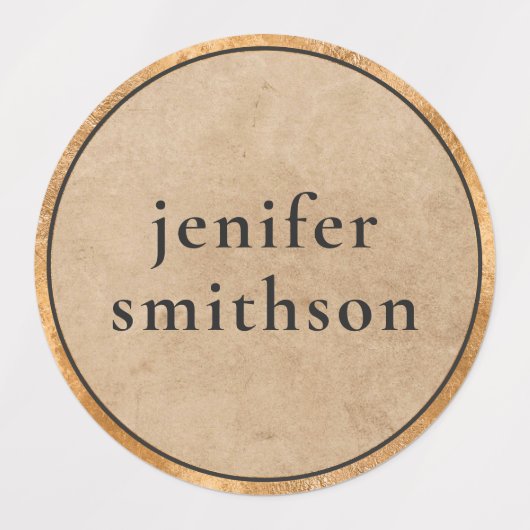 エレガントレトロクラシーユニセックスラグジュアリーユーザー名の追加 ラベル (デザイン3)