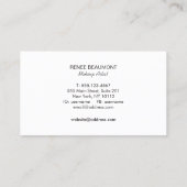 エレガントレトロシークイン金ゴールドとピンクストライプの色 名刺 (裏面)