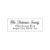 エレガントレトロスクリプト名前をカスタムする差出人住所 セルフインキングスタンプ (デザイン)