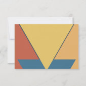 エレガントレトロスタイリッシュアールデコシモダンッ結婚ク 出欠カード (裏面)