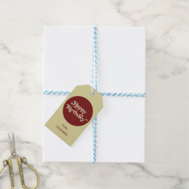 エレガントレトロタイポグラフィ王室のハッピーバースデー ギフトタグ