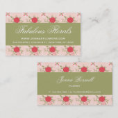 エレガントレトロフローラバラ 名刺 (正面/裏面)