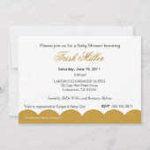 エレガントレトロベビー台車 – ベビーシャワーパーティー 招待状 (裏面)