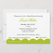 エレガントレトロベビー台車 – ベビーシャワーパーティー 招待状 (裏面)