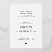 エレガントレトロ台本の駆け落ち実在 箔招待状 (裏面)