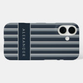 エレガントレトロ垂直ストライプ Case-Mate iPhoneケース (裏面 (横))