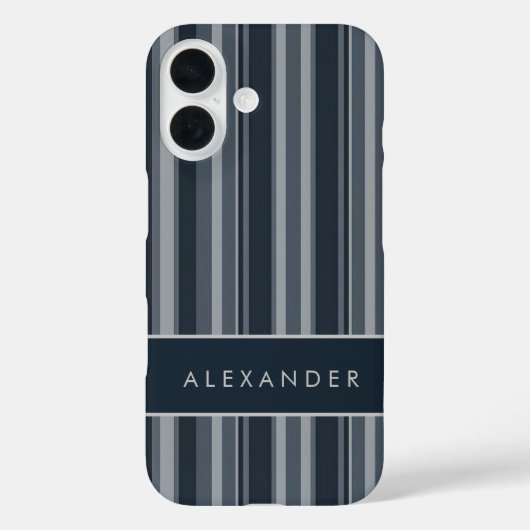 エレガントレトロ垂直ストライプ Case-Mate iPhoneケース (裏面)