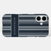 エレガントレトロ垂直ストライプ Case-Mate iPhoneケース (裏面 (横))