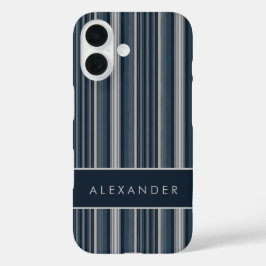 エレガントレトロ垂直ストライプ iPhone 16ケース