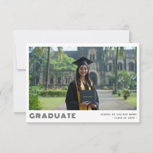 エレガントレトロ大学院写真の発表と招待状 招待状 (正面)