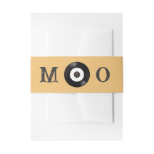 エレガントレトロ白黒ビニール結婚レコード