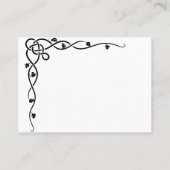 エレガントレトロ空白のテーブル名座席表 プレイスカード (裏面)