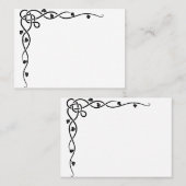 エレガントレトロ空白のテーブル名座席表 プレイスカード (正面/裏面)