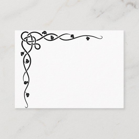 エレガントレトロ空白のテーブル名座席表 プレイスカード (正面)