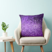 エレガントレトロ紫のグリッターパターン クッション (椅子)
