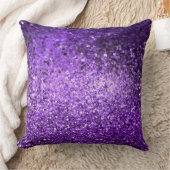 エレガントレトロ紫のグリッターパターン クッション (ブランケット)