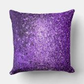 エレガントレトロ紫のグリッターパターン クッション (裏面)