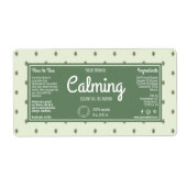 エレガントレトロ緑色化粧品落としボトルラベル ラベル (正面)