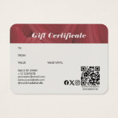 エレガントレトロ赤スタイリッシュチューリップ抽象芸術パターン (裏面)