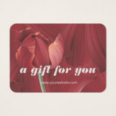 エレガントレトロ赤スタイリッシュチューリップ抽象芸術パターン (正面)