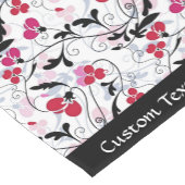 エレガントレトロ赤黒葉つる植物アールデコ ショートテーブルランナー (コーナー)