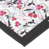 エレガントレトロ赤黒葉つる植物アールデコ テーブルクロス (アングル)