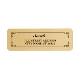 エレガントレトロ黄金グラデーション ラベル